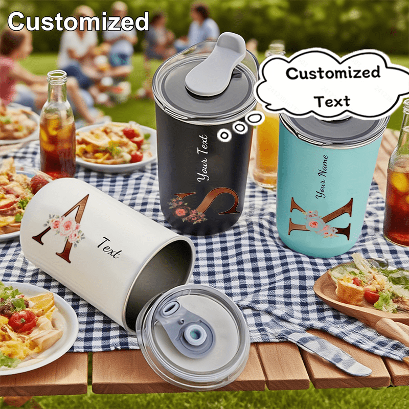 Coffee Equipment Camping - Özel Çiçek Desenli Monogram Baş Harfli
